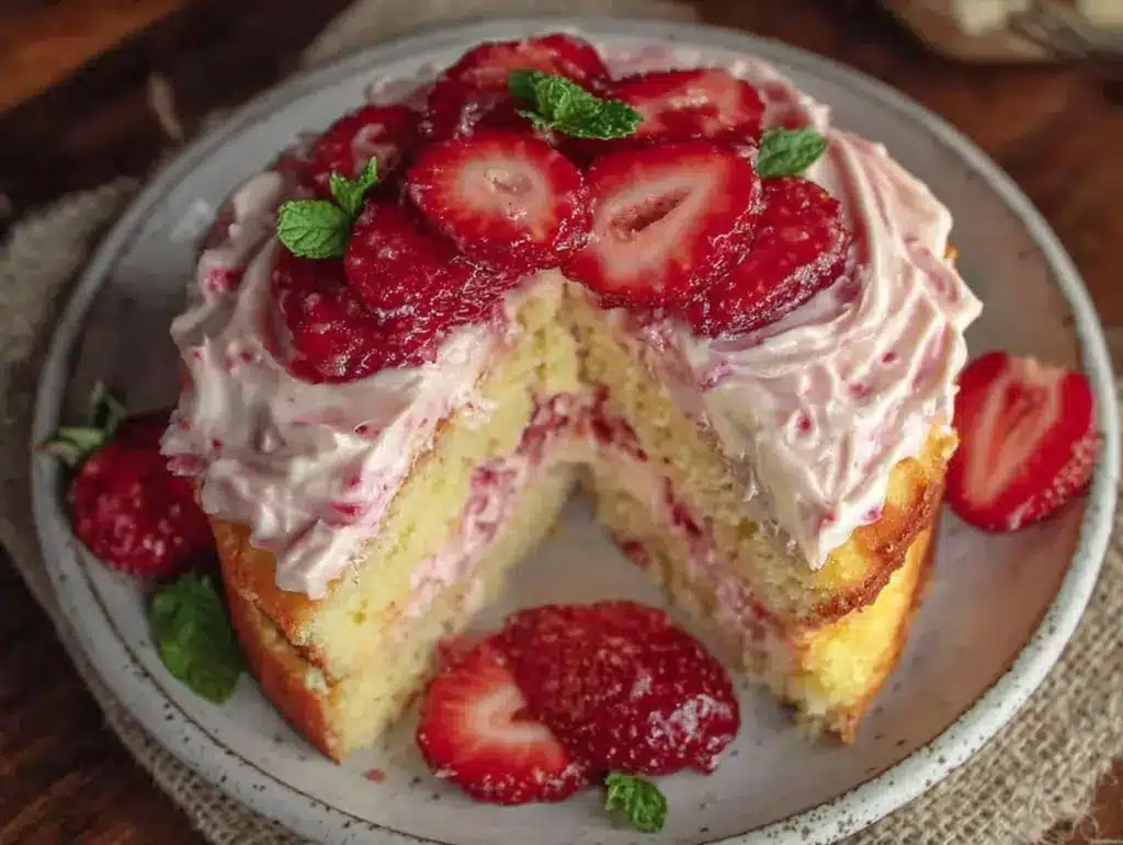 Easy Neapolitan Layer Cake - featured image