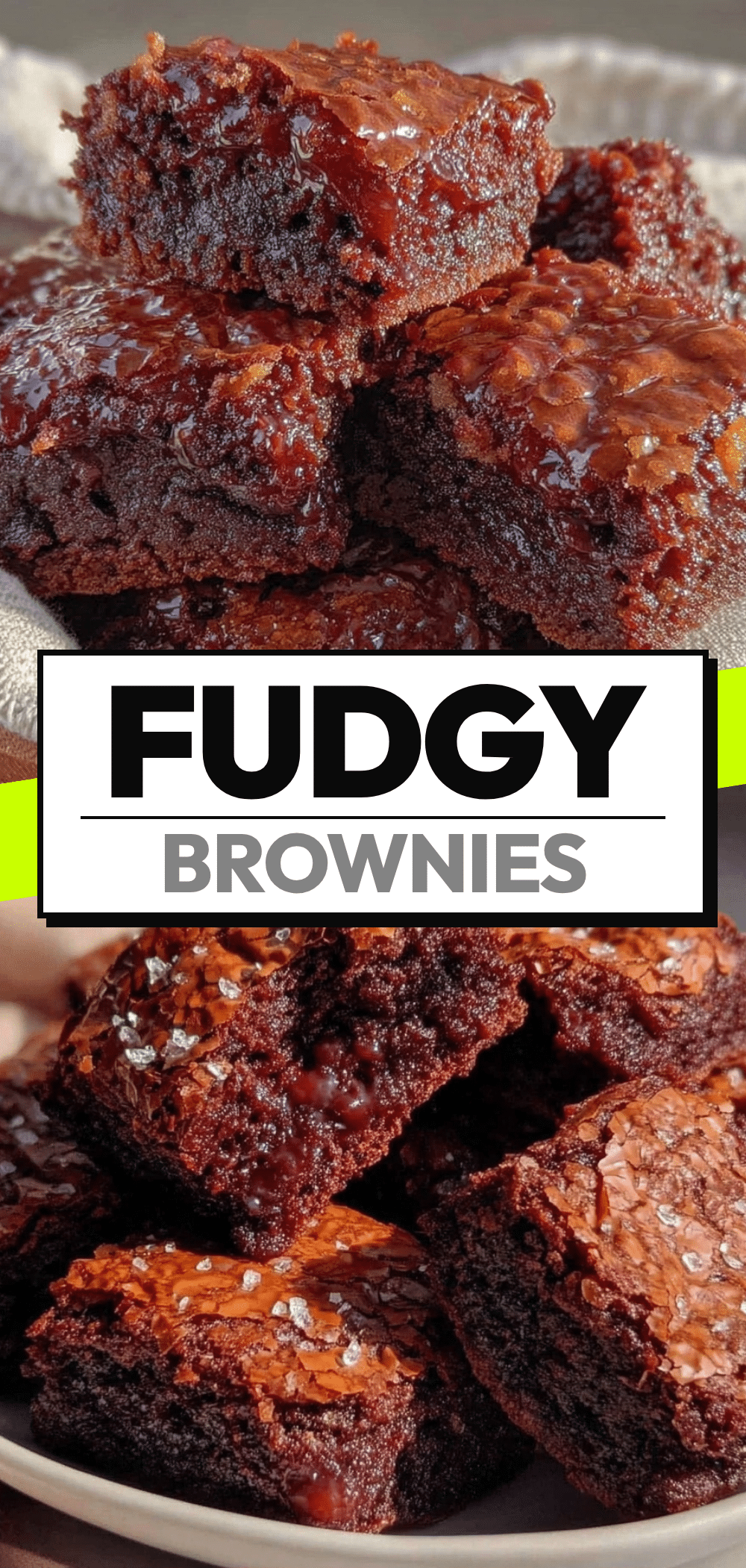 Fudgy One-Bowl Brownies with Crackly Tops: 5 Easy Steps 5 fudgy one-bowl brownies recipe