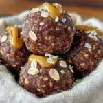 no-bake chocolate peanut butter energy balls - featured image