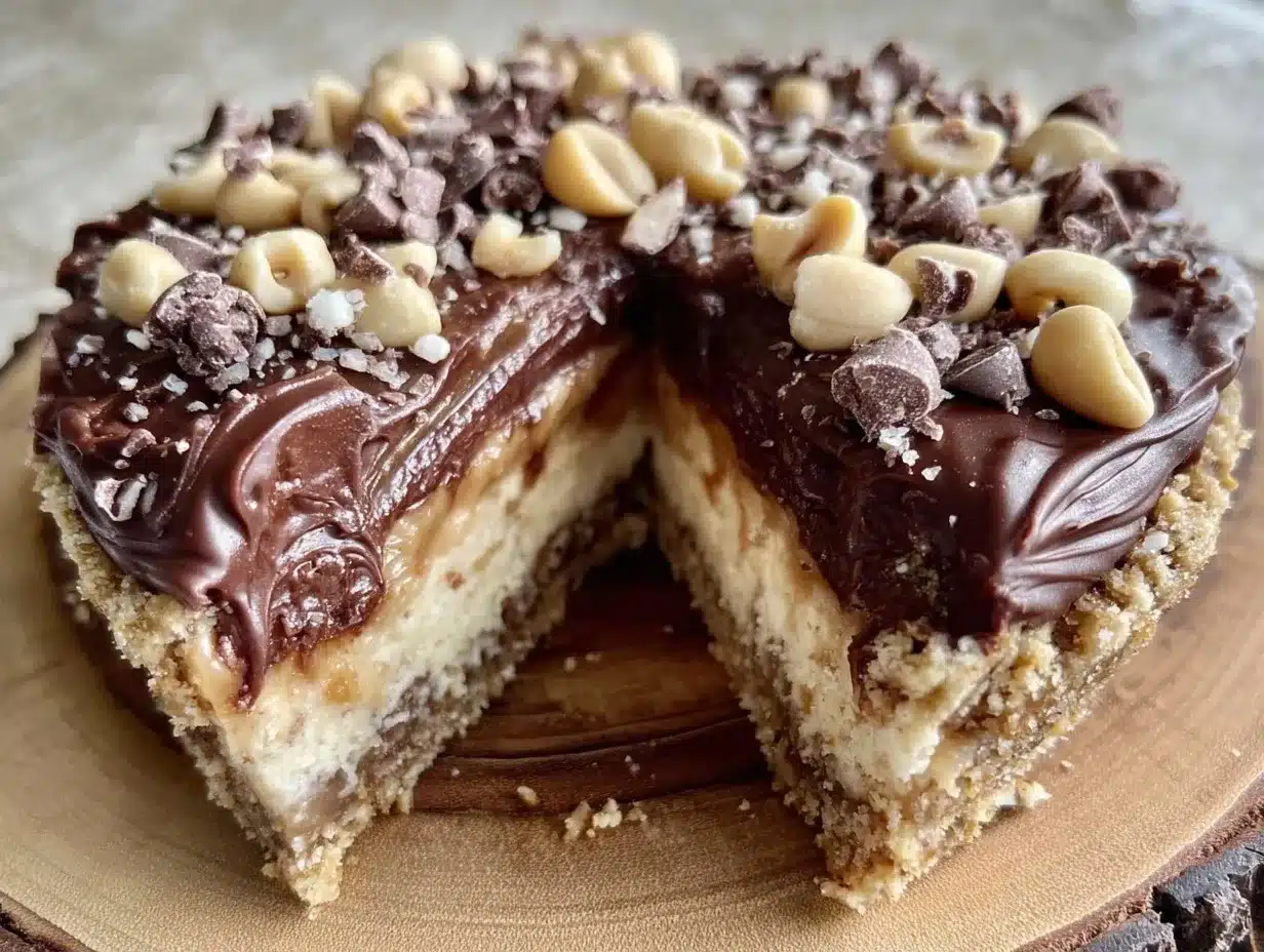 No-Bake Chocolate Peanut Butter Pie: 4-Ingredient Dessert 4 no-bake chocolate peanut butter pie preparation steps
