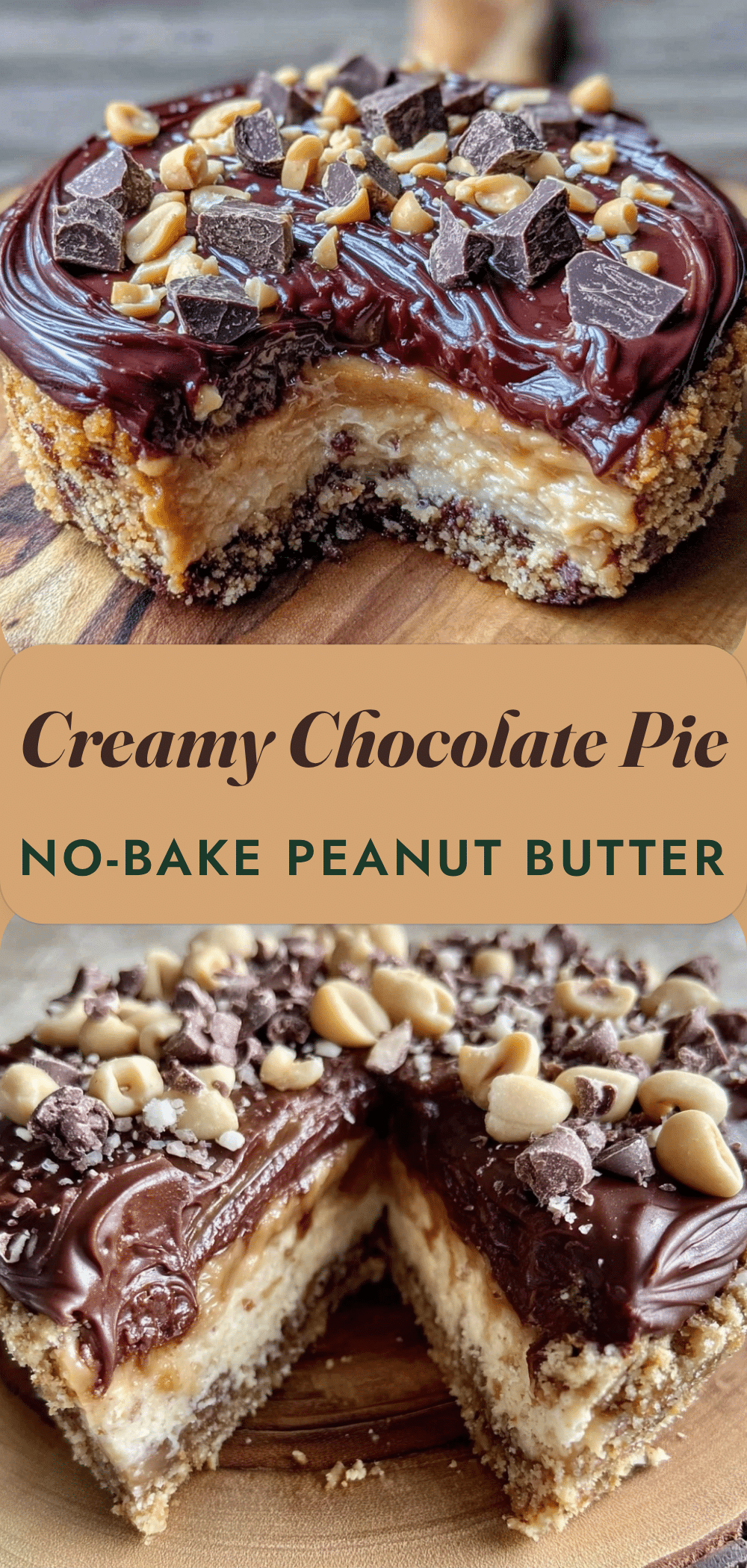 No-Bake Chocolate Peanut Butter Pie: 4-Ingredient Dessert 5 no-bake chocolate peanut butter pie recipe