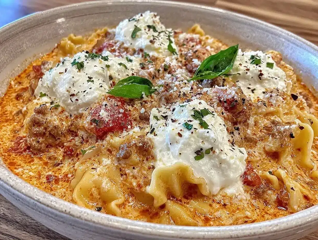 One Pot Creamy Lasagna Soup: 25-Minute Easy Dinner 4 one pot creamy lasagna soup preparation steps