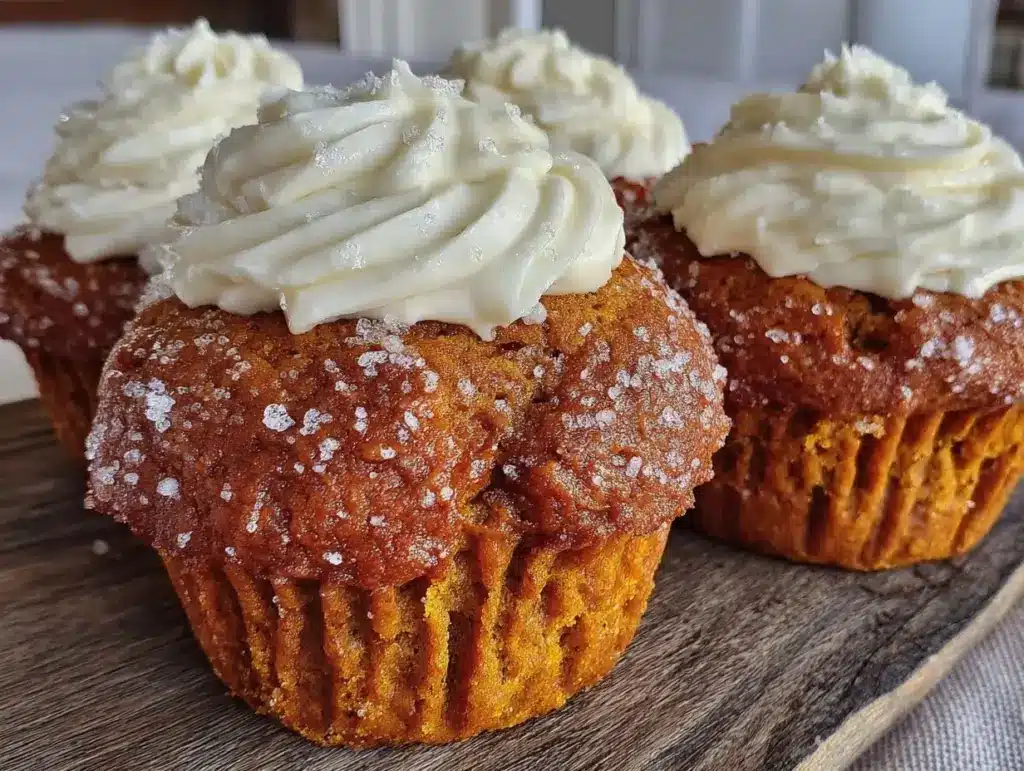 pumpkin cream cheese muffins - featured image