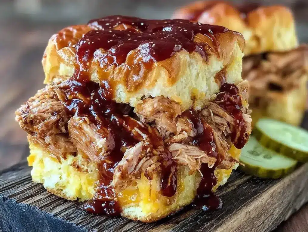 slow cooker bbq pulled chicken - featured image
