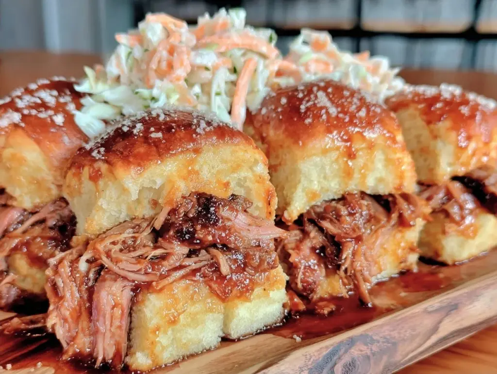 smoked bbq pulled pork sliders - featured image