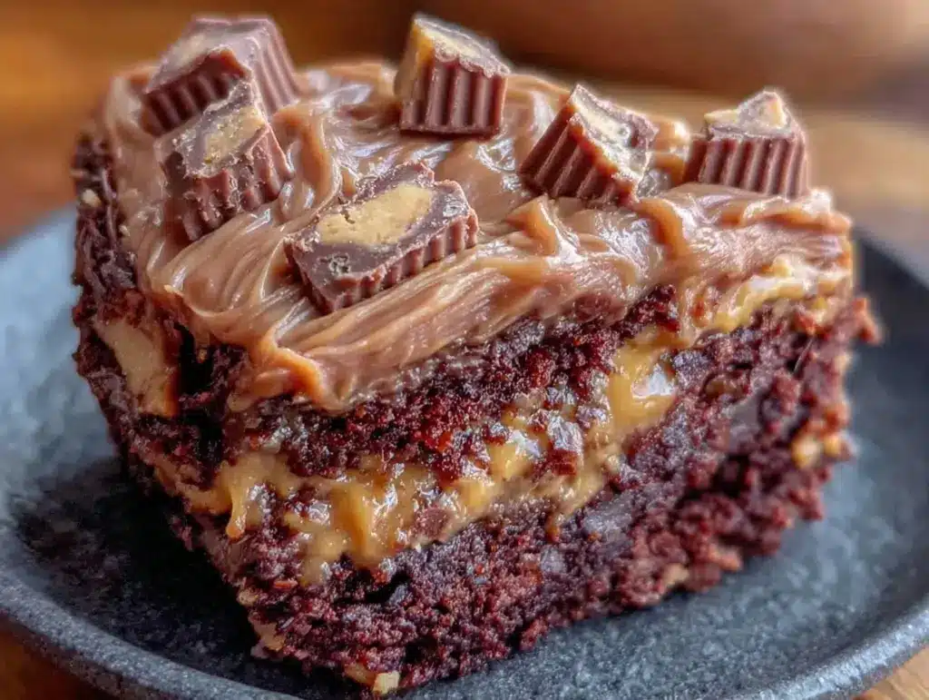 Ultimate Reeses Peanut Butter Chocolate Cake - featured image